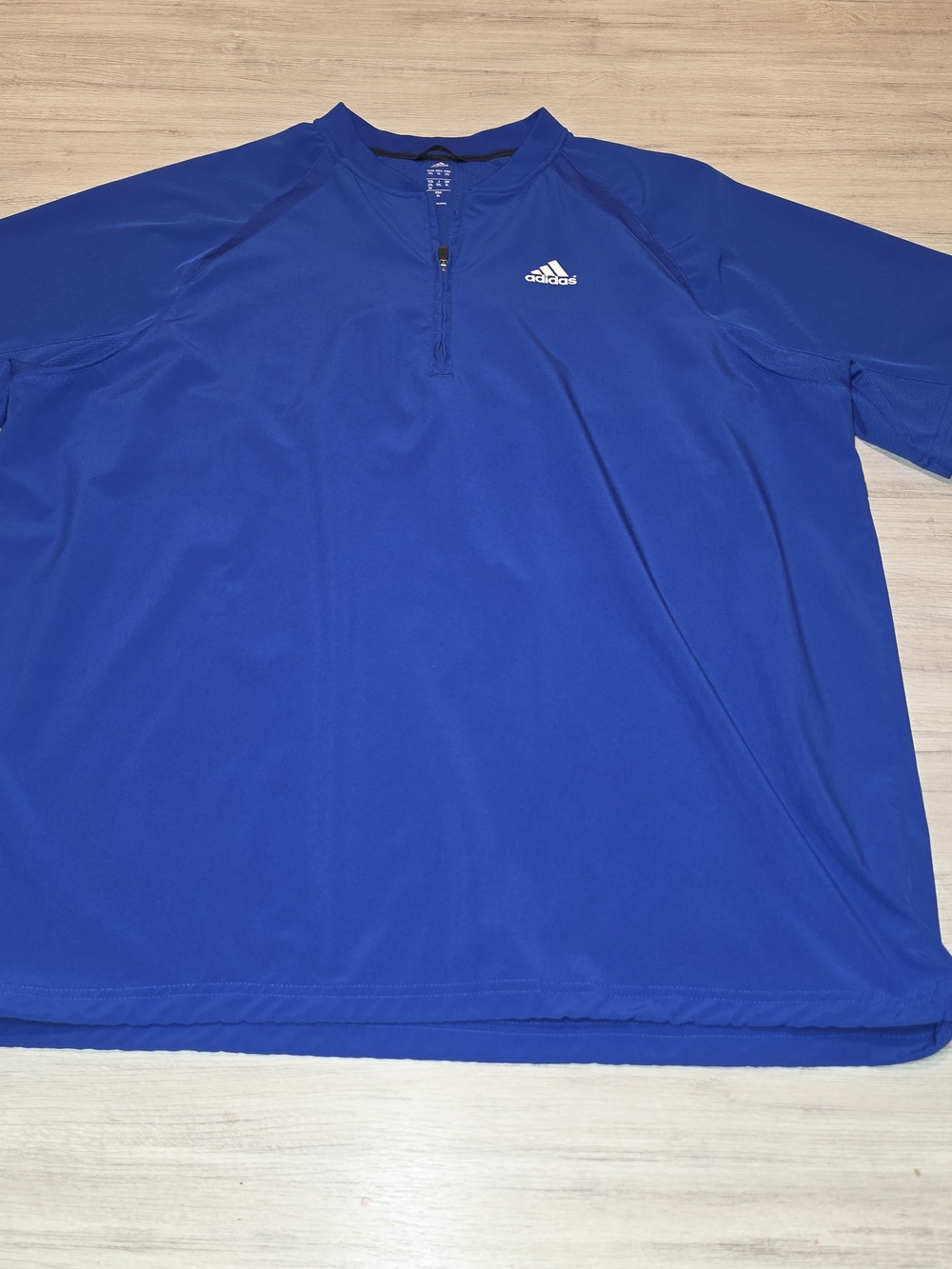 Adidas Climalite Short Sleeve 1/4 Zip Golf Shirt Men's Blue Size XL C3